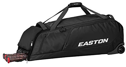 Easton Dugout Tasche für Schläger und Ausrüstung, mit Rollen, Schwarz, Schwarz