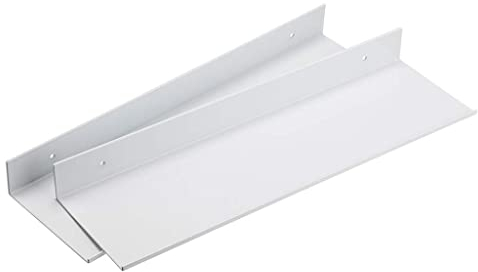 Sumnacon 2pcs étagère Murale en Alliage d’Aluminium pour Salle de Bain,Cuisine,Chambre,Salon (40CM,Blanc)