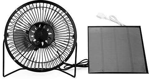 Ymiko USB Solarventilator, tragbarer Mini-Ventilator, 4,5 W 6 Zoll Solarpanel für die Kühlung der Lüftung zu Hause im Freien