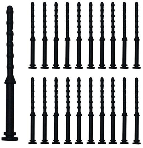 Aiyide 20PCS Black Silicone Rubber Mounting Screws, 65mm (2.56 inches) Long, M3 x 25mm, Computer Case Fan Mounting Screws