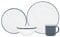 Argon Tableware Coloured Dinnerware Set - 16-Piece - Blue Dinner Set Lightweight Camping Dinner Plates, Pasta Bowls, Coffee Mugs and Side Plates Dining Set