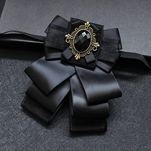 Noeud Papillon Bowknot Broche Camée Fleur Tissu Strass Broches Et Broches Vintage De Luxe Badge Cravate Broche pour Hommes