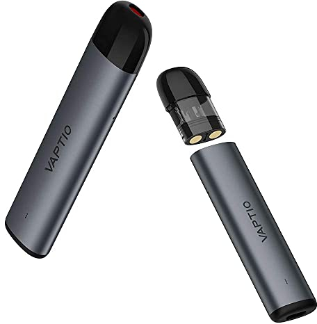 Pod Mod Vaptio AIRGO STICK Vape Kit di Partenza Vape Cartridge 11W Vaporizzatore elettronico sigaretta senza e liquido senza nicotina (Nero grigio)