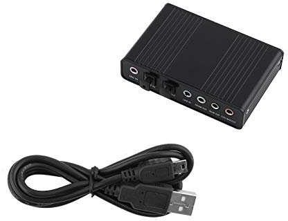 Sound Card external sound card 6 Channel Audio Sound Card USB Audio External Sound Card S/PDIF Optical Audio Output Adapter USB 2.0 Recording External Sound External Sound Cards