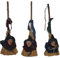 Befana Strega con Scopa cm30 Halloween Natale Bimbo Decorazioni Albero di Natale Natalizie Pupazzo Bambola Statua Set da 3