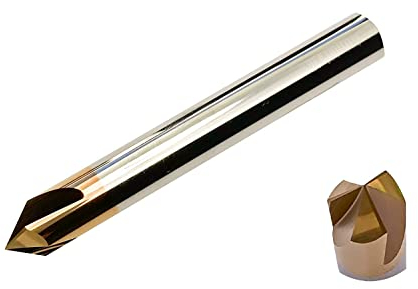 CNC QUALITÄT VHM Entgrater Schaftfräser Ø 2 bis Ø 12 mm - Hartmetall Fasenfräser 90° - HM Entgratfräser (Ø 4 mm)