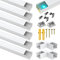 Jirvyuk Lot de 6 profilés LED en aluminium en forme de U de 1 m, diffuseurs LED pour bandes lumineuses LED Philips Hue avec couvercle blanc laiteux, embouts et clips de montage en métal (1M*6Pack)