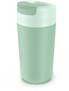 Joseph Joseph Sipp Reisebecher, Hygienischer, auslaufsicherer wiederverwendbarer Becher, Kaffee- & Teetasse mit Deckel - 454 ml (16 fl. oz) - Grün