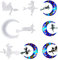 DeryArcle 5 Pzs Stampi Resina Epossidica Mezzaluna, Stampo Silicone Stregatto, Stampo Halloween, Crescents Moon Stampini per Colata Fai da Te Decorazione