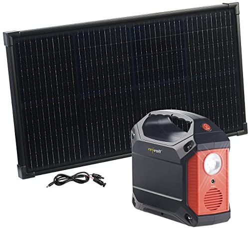 revolt Fensterbank Solar: Fensterbank-Solarkraftwerk: Powerstation mit 60-W-Modul, 155 Wh, 100 W (Solaranlage, Mini-Solaranlage, Solaranlagen Komplett Set)