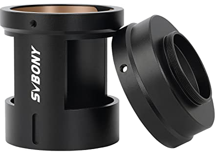 Svbony SA407 Spotting Scope Adattatore per Fotocamera, con Filettatura T2 in Lega di Alluminio, Adatto al Cannocchiale SA401 per Collegare Fotocamera DSLR, per Fotografia Naturalistica, Birdwatching