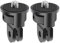 Vkesen Aluminium 1/4 Zoll Adapter für Insta 360 X4/X3/ONE X2, Drehbarer Stativ Halterung Adapter für Insta360 X4/X3/ONE X2, Sony, SJCAM/SJ4000, Xiaomi, Xiaoyi und Anderen Action-Kameras（2 Stück）