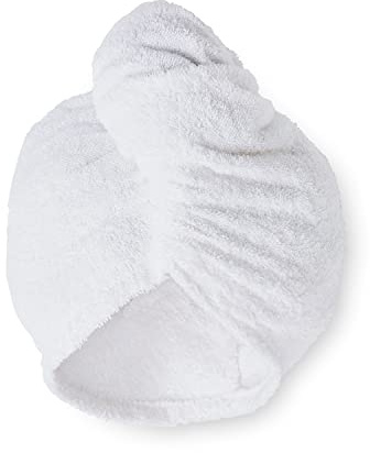 Catherine Lansfield Quick Dry Turbie Handtuch aus Baumwolle, Weiß