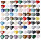 XIANNVXI 80PCS Kristalle Herz Set Natürliche Edelsteine Herzen Liebe Stein kristall Herzsteine Halbedelstein Herzen Trommelsteine Steine als Herz Chakra Steine Set Cute Room Decor