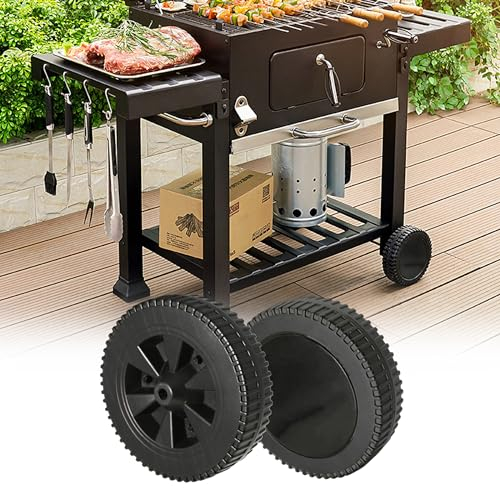 Lot de 2 Roues de Rechange pour Barbecue à Gaz 15,24 cm - Pièces en Plastique - Kit avec Housse pour Charbroil (15,2 cm)