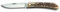 AUSONIA - 23247 COLTELLO TASCA CACCIA CACCIATORI DA 19 CM CON LAMA INOX AISI420 SATINATA DA 7,5 CM CON UNGHIA E MANICO IN CORNO DI CERVO