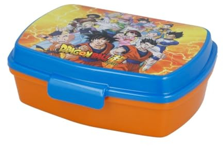 My sweety pop - Scatola per merenda - Pranzo box - Per bambini - Presepe - Scuola - Vacanze - Pasti - 17 cm - Idea Regalo - Dragon Ball - Blu/Arancione - per ragazzo, 50674