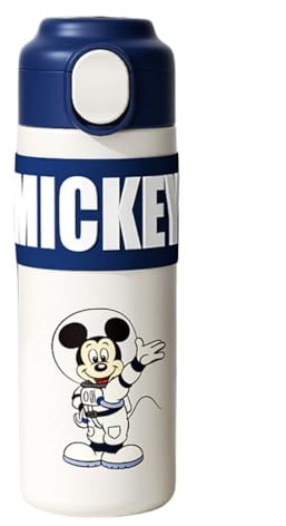 FASHION YO Borraccia da 400 ml per bambini, motivo Elsa, in acciaio inox, per la scuola, isolamento sottovuoto, senza BPA, a prova di perdite, a doppia parete, bottiglia in metallo per