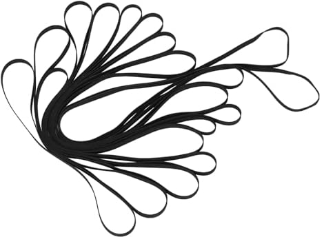 SPYMINNPOO 10-teiliges Plattenspieler-Riemen-Set, Gummi, Schwarz, für Plattenspieler, CD, DVD-Player, Phonograph