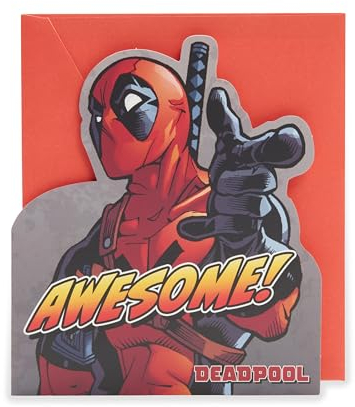 UK Greetings Marvel Deadpool Gruß-/Geburtstagskarte für Ihn/Jungen – tolles Design
