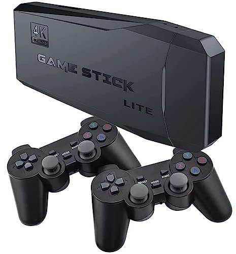 Console de jeu Plug and Play 64G, consoles de jeux vidéo rétro sans fil 64 bits, mini clé de jeu TV 4K HD, 10 000 jeux classiques intégrés, prise en charge PS1 N64 FC ATARI, etc. 9 simulateurs prenant
