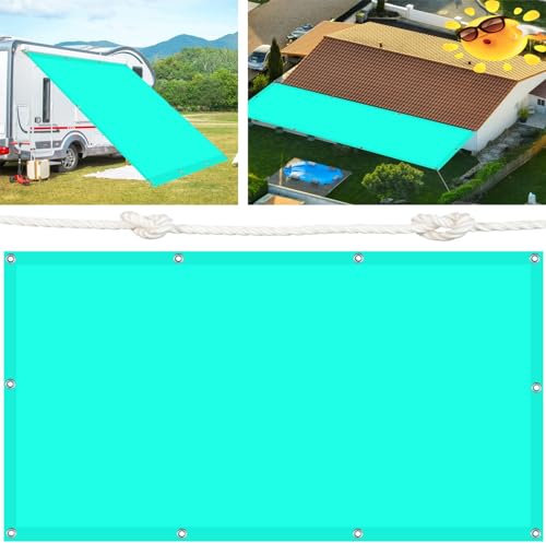 Voile d'ombrage Rectangulaire 125 x 150 cm Résistant aux Déchirures Brise-Vue Balcon pour Jardin Camping Fête Piscine, Bleu Ciel