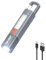 Smiling Shark Lampe Torche, G1 Lampe de Poche LED Ultra Puissante Rechargeable avec Feux Latérale COB & 3 Modes Zoomable Étanche Petite Lampe Poche pour Camping/Randonnée/Urgences, Gris
