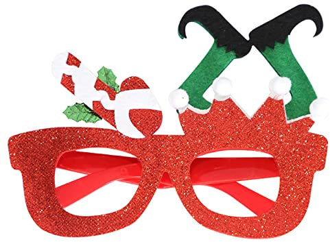 BELOWSYALER Happy New Year Glasses 2023 Photo Props Photo Booth Frame Funny Mask Christmas Glasses Decorations Navidad Happy New Year Glasses