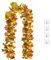 Elepl 2 Stück Blätter Girlande 175cm/Stück Künstliche Ahornblätter Girlande Herbst Blättergirlande Thanksgiving Deko für Innen und Außenbereich Party mit 4pcs Transparente Klebehaken