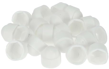 INFINAUTO Dado della ruota Bullone Esterno 17mm Cerchi Dado Pneumatici Viti Coperchio Protezione Dado Plastica Bianco