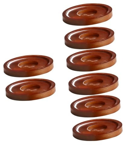 TOPBATHY Lot De 8 Dessous De Verre Rotatifs pour Verres À Whisky Dessous De Verre À Whisky Tonneau De Bourbon Dessous De Verre Rond Dessous De Verre À Vin Dessous De Verre Chauds