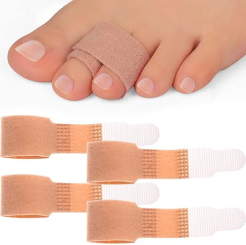 SIRLOMU Finger-Buddy Wraps Tapes, Stoff-Zehenbandage, gepolsterte Bandagen, Fingerschutz für verklemmte geschwollene Fingergelenke