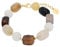 s.Oliver Armband Edelstahl Damen Armschmuck, mit Schmuckstein synth., Jade, Achat, 18+3 cm, Weiß, Kommt in Schmuck Geschenk Box, 2039726