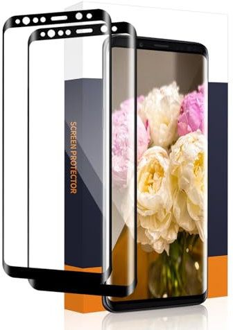 Cable Leader Schutzfolie für Panzerglas für Samsung Galaxy S9 Plus Schutzglas, Sensible Berührung, 2 Stück 3D Full Cover Glasfolie, 9H Härte Kratzfest, HD Keine Blasen S9 Plus Displayschutzfolie