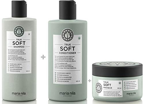 Maria Nila True Soft Set - Shampoo 350 ml + Conditioner 300 ml + Masque/Maske 250 ml