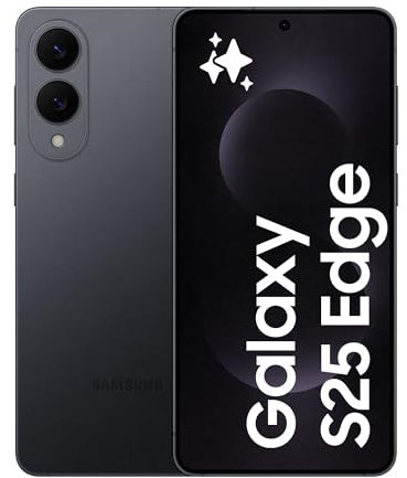 Samsung Galaxy S25 Edge, Smartphone AI, 3 anni di Garanzia del produttore, Display 6.7'' QHD+ Dynamic AMOLED 2X, Fotocamera 200MP, RAM 12GB, 512GB, 3.900 mAh, Titanium Jetblack [Versione italiana]