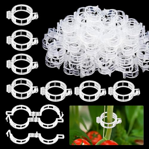 NYZQIW 200 Pieces Clips Tomate pour Plantes, Clips de Support pour Plantes, Attache Tomate, Clips pour Grimpantes, Clips de Support de Plantes pour légumes, tomates, et Plants de vignes