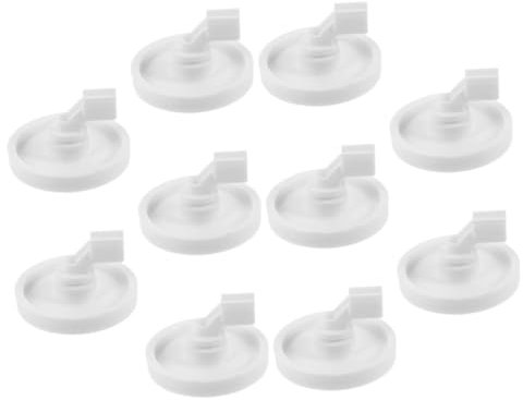 DIYEAH 10pièces Kit De Réparation Pour Lave-vaisselle Avec Roulettes Et Goujons Pour Panier Inférieur De Rechange Plastique Pour Entretien