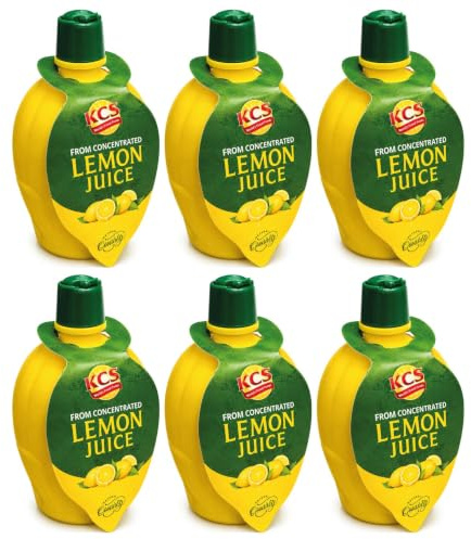 KCS Lemon Juice 200ml x 6 (Total 1.2L) | Premium Food Grade Lemon Juice for Cooking, Beverages, Salads, Marinades, Baking & Culinary Use | Fresh, Tangy & Ready-to-Use