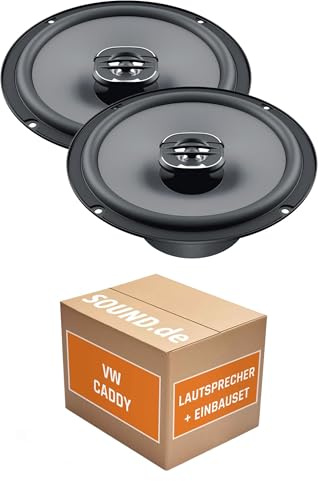 Lautsprecher Boxen Einbaupaket für Hertz Hertz X 165 kompatibel mit VW Caddy 2K vorne | 2X Tief-Mitteltöner mit integriertem Hochtöner 220W MAX