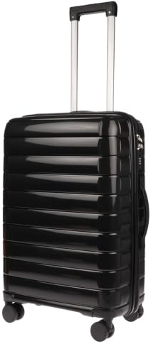 Christian Wippermann Koffer L 80L - Robuster ABS Hartschalenkoffer Größe L 44x66x28 cm - Leicht mit Schloss - 4 Rollen 360 Drehbar - Ideal für Reisen - Mittelgroßer, Leichter Rollkoffer, Navy