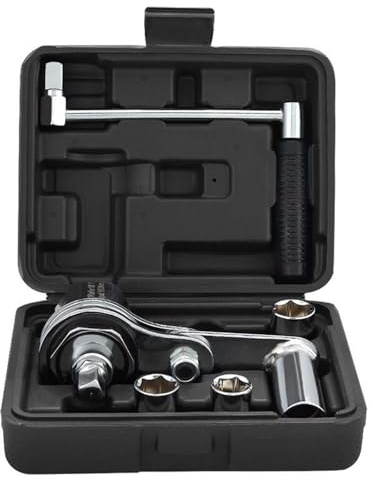 Steel Tire Wrench Set - 16B Labor-Saving Car Wheel Nut Removal Tool Kit with 17/19/21mm Sockets for Easy Tire Chans and Maintenance