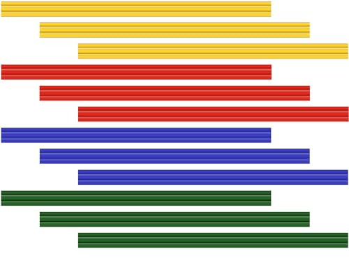 Crtiin 12 Pcs 11.8 Inch Colorful Magnetic Bars Magnetic Strips for Whiteboard Bulletin Board Fridge Decorative Magnet Strips Bars for School Classroom Office Home Knitting Patterns Kitchen, 4 Colors
