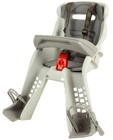 OKBABY Orion - Seggiolino Anteriore per Bambini, Sicurezza in Bicicletta dai 7/8 Mesi (15 kg) - Grigio/Grigio
