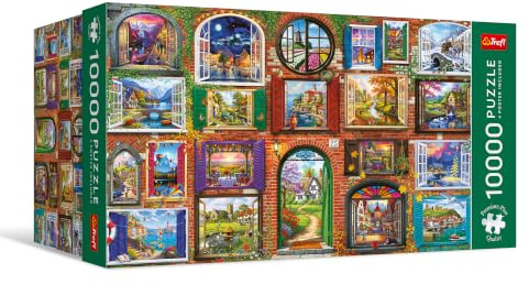 Trefl - Puzzle 10000 Teile, Windows of the Seasons, Premium Plus | Für Kinder und Erwachsene ab 14 Jahren, hochwertige, kreative Unterhaltung, präzise passende Teile