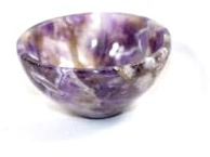 Jet International Prajet Natürliche Amethystschale, 5,1 cm, Edelstein, handgeschnitzt, Kristallaltar, Heilschale, Kristalltherapie, Chakra-Ausgleich