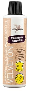 Velveton Lammfellwaschmittel-Lederwaschmittel | Lammfell- und Lederwaschmittel Velveton, 250 ml| Waschmittel Lammfell Wolle Leder rückfettend | Lambskin Leather Detergent