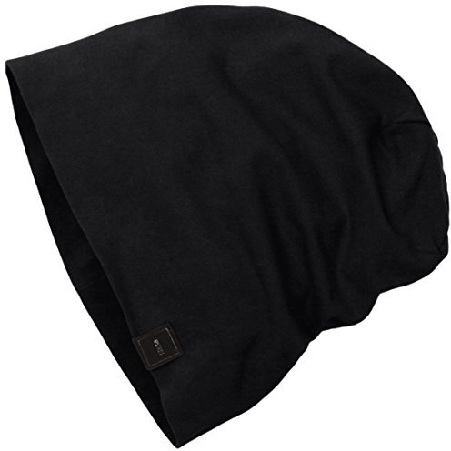 MSTRDS Unisex Erwachsene Jersey Beanie Strickmütze, Schwarz (Black 1137,4559), One Size (L/XL)