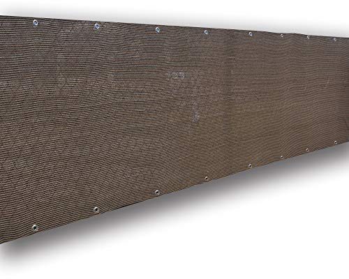 Alion Home Eleganter Sichtschutzzaun für Garten, Terrasse, Balkon, Pool, Veranda, Geländer, 90 cm hoch, Braun/Mokka (90 x 40 cm)