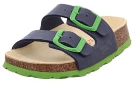 Superfit Fussbettpantoffel Hausschuhe 0-800111 PantoffelnBlau Grün 820034 EU Jungen